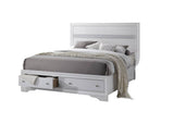 Traditional White Wood 5-Piece Bedroom Furniture Set - Omega Lifestyles