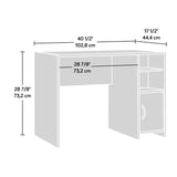 Transitional Brown Engineered Wood Computer Desk With Shelves - Omega Lifestyles