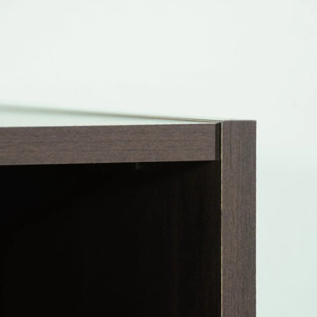 Transitional Brown Engineered Wood Computer Desk With Shelves - Omega Lifestyles