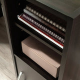 Transitional Brown Engineered Wood Computer Desk With Shelves - Omega Lifestyles