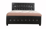 Transitional Full PU Foam Black Bed Frame - Driftwood - Omega Lifestyles