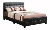 Transitional Full PU Foam Black Bed Frame - Driftwood - Omega Lifestyles