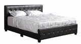 Transitional Full PU Foam Black Bed Frame - Driftwood - Omega Lifestyles