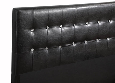 Transitional Full PU Foam Black Bed Frame - Driftwood - Omega Lifestyles