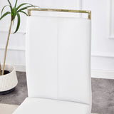 Transparent Tempered Glass Dining Table With 8 White PU Chairs - Omega Lifestyles