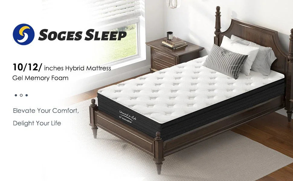 Twin Medium Firm 12-Inch Hybrid Foam Pocket Spring Mattress - Omega Lifestyles