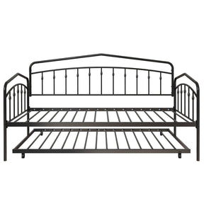 Twin Metal Daybed With Trundle Black Frame Set - Omega Lifestyles