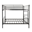 Twin Modern Metal Twin Over Twin Bunk Bed Frame - Driftwood - Omega Lifestyles