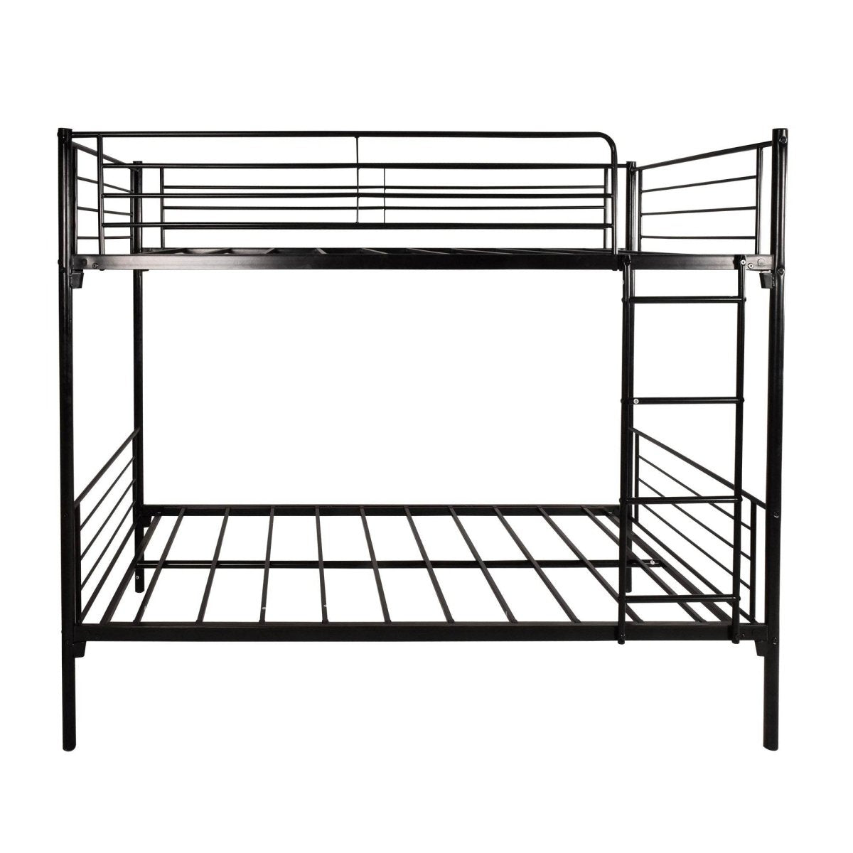 Twin Modern Metal Twin Over Twin Bunk Bed Frame - Driftwood - Omega Lifestyles