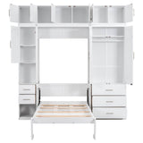Twin Murphy Bed Frame With Lockers And Wardrobes - Sleep Galleria