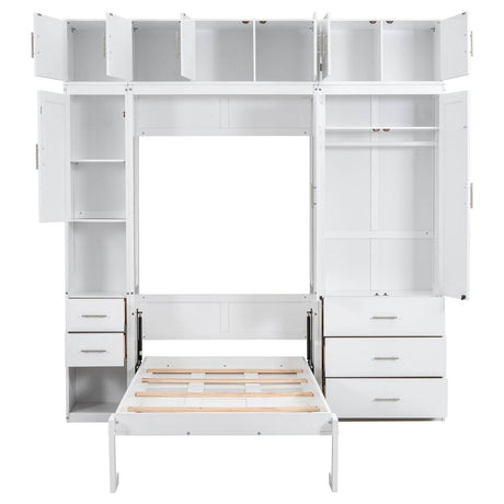 Twin Murphy Bed Frame With Lockers And Wardrobes - Sleep Galleria