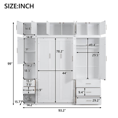 Twin Murphy Bed Frame With Lockers And Wardrobes - Sleep Galleria