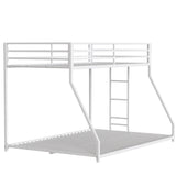 Twin Over Full Metal Bunk Bed With Ladder And Guardrails - Driftwood - Omega Lifestyles