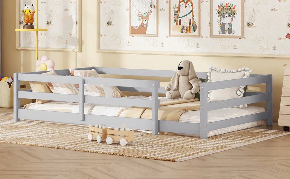 Twin Pine Montessori Floor Bed With Safety Fence - Omega Lifestyles