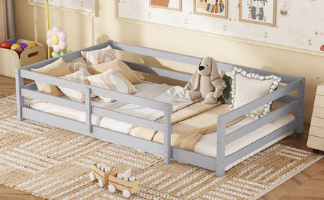Twin Pine Montessori Floor Bed With Safety Fence - Omega Lifestyles