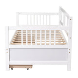 Twin Size Solid Wood Daybed With Two Drawers - Sleep Galleria