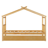 Twin Size Solid Wood House Daybed With Trundle - Sleep Galleria