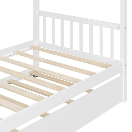 Twin Size Solid Wood House Daybed With Trundle - Sleep Galleria