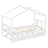 Twin Size Solid Wood House Daybed With Trundle - Sleep Galleria