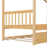 Twin Size Solid Wood House Daybed With Trundle - Sleep Galleria