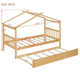 Twin Size Solid Wood House Daybed With Trundle - Sleep Galleria