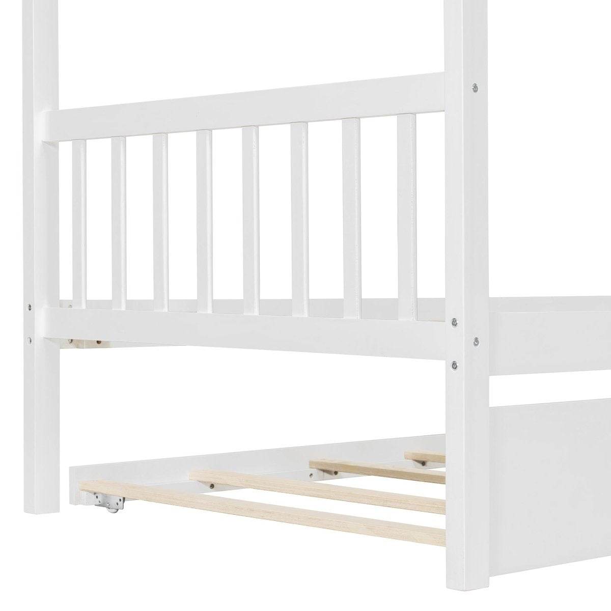 Twin Size Solid Wood House Daybed With Trundle - Sleep Galleria