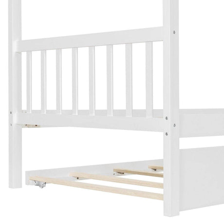 Twin Size Solid Wood House Daybed With Trundle - Sleep Galleria