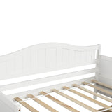 Twin Solid Wood Daybed With Storage Drawers - Driftwood - Omega Lifestyles