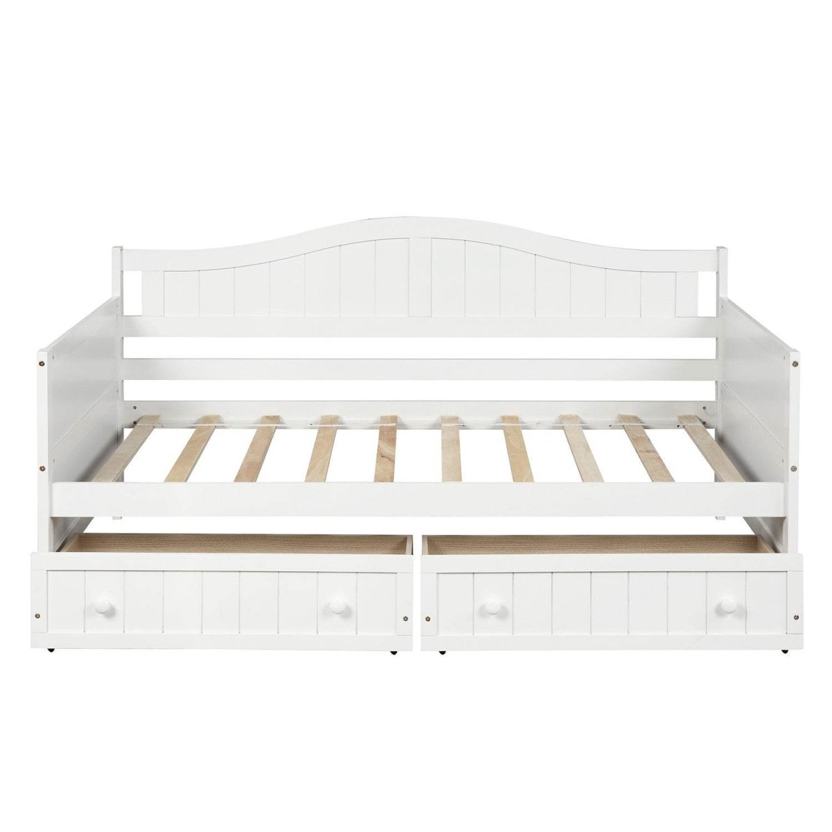 Twin Solid Wood Daybed With Storage Drawers - Driftwood - Omega Lifestyles