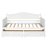 Twin Solid Wood Daybed With Storage Drawers - Driftwood - Omega Lifestyles