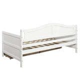 Twin Solid Wood Daybed With Storage Drawers - Driftwood - Omega Lifestyles