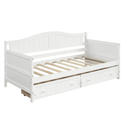 Twin Solid Wood Daybed With Storage Drawers - Driftwood - Omega Lifestyles