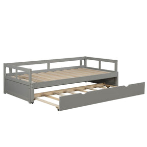 Twin Solid Wood Extending Daybed With Pull-Out Trundle - Omega Lifestyles