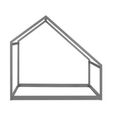 Twin Solid Wood Kids House Bed Frame - Driftwood - Omega Lifestyles