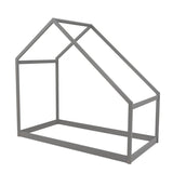 Twin Solid Wood Kids House Bed Frame - Driftwood - Omega Lifestyles