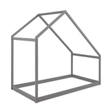 Twin Solid Wood Kids House Bed Frame - Driftwood - Omega Lifestyles