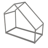 Twin Solid Wood Kids House Bed Frame - Driftwood - Omega Lifestyles