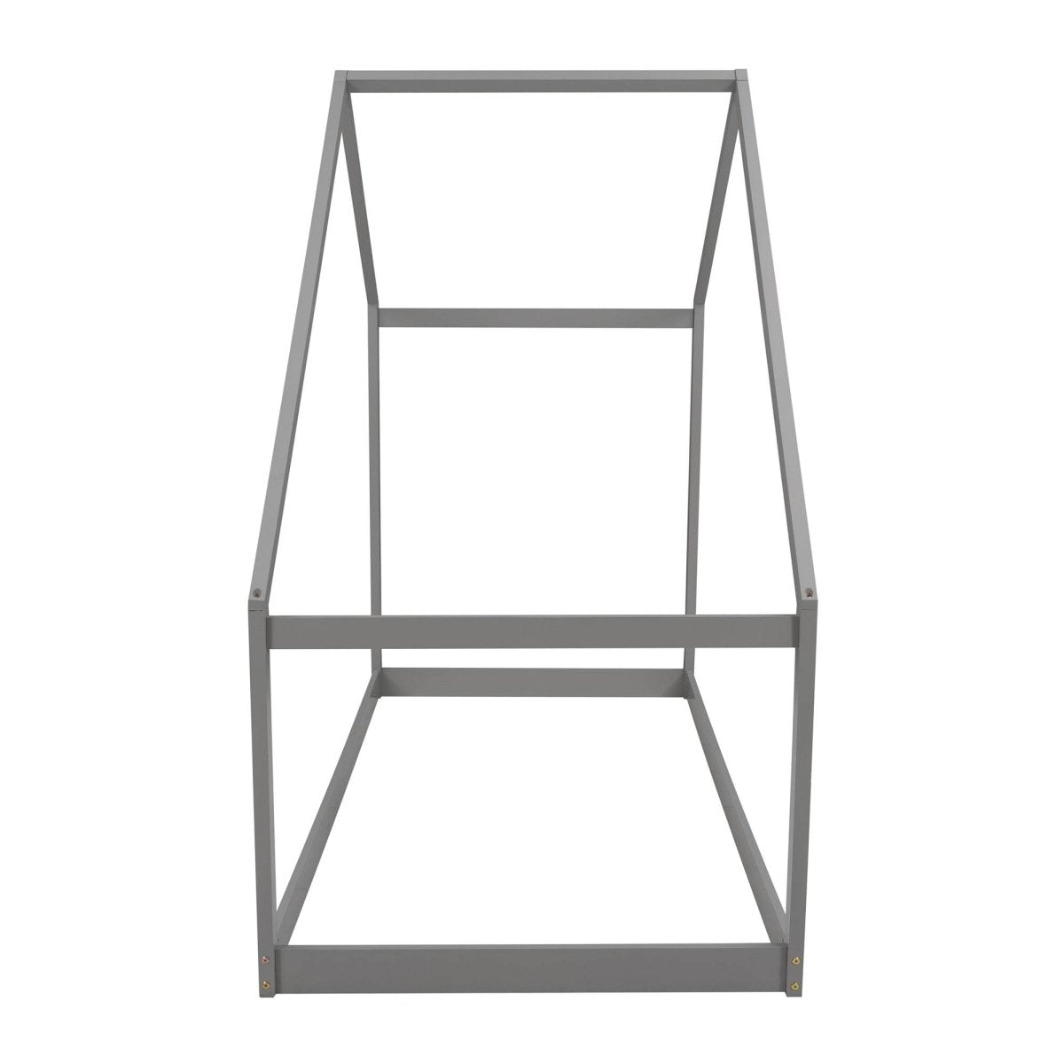 Twin Solid Wood Kids House Bed Frame - Driftwood - Omega Lifestyles