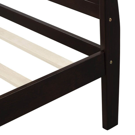 Twin Solid Wood Platform Bed Frame With Headboard And Footboard - Driftwood - Omega Lifestyles