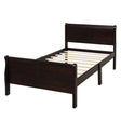 Twin Solid Wood Platform Bed Frame With Headboard And Footboard - Driftwood - Omega Lifestyles
