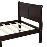 Twin Solid Wood Platform Bed Frame With Headboard And Footboard - Driftwood - Omega Lifestyles