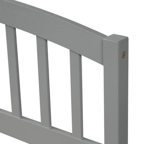 Twin Solid Wood Platform Bed Frame With Storage Drawers - Driftwood - Omega Lifestyles