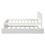 Twin Solid Wood Platform Bed With Trundle - Driftwood - Omega Lifestyles
