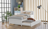 Twin Solid Wood Platform Bed With Trundle - Driftwood - Omega Lifestyles