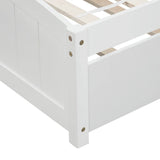 Twin Solid Wood Platform Bed With Trundle - Driftwood - Omega Lifestyles