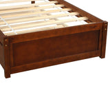 Twin Solid Wood Platform Bed With Trundle Walnut - Driftwood - Omega Lifestyles