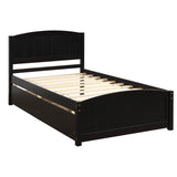 Twin Solid Wood Platform Bed With Two Drawers - Driftwood - Omega Lifestyles