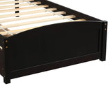 Twin Solid Wood Platform Bed With Two Drawers - Driftwood - Omega Lifestyles