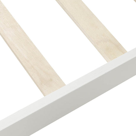 Twin Solid Wood Sleigh Platform Bed With Headboard Footboard - Driftwood - Omega Lifestyles