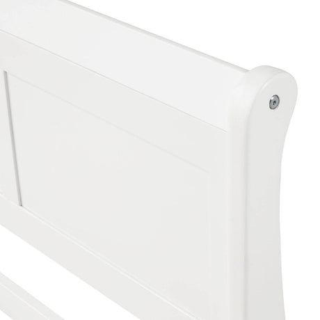 Twin Solid Wood Sleigh Platform Bed With Headboard Footboard - Driftwood - Omega Lifestyles